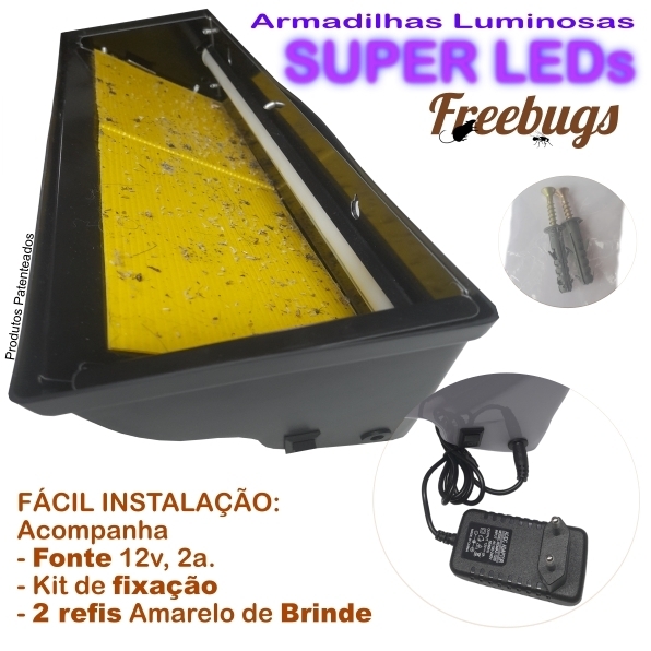 Armadilhas Luminosas Super LEDs FreeBugs